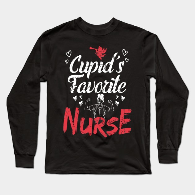 Cupid's favorite nurse Long Sleeve T-Shirt by captainmood